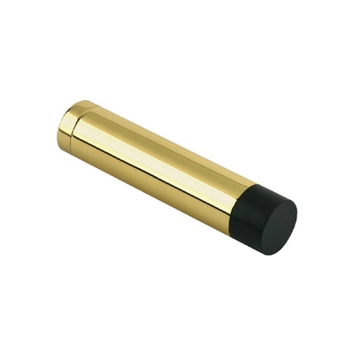 Zoo Hardware Cylinder Door Stop Without Rose (70mm), Polished Brass - ZAB08 POLISHED BRASS