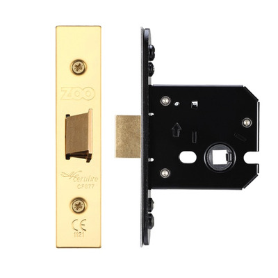 Zoo Hardware Flat Latch (67.5mm, 79.5mm OR 105.5mm), PVD Stainless Brass - ZUKF64PVD 67.5mm (2.5 INCH) - PVD STAINLESS BRASS