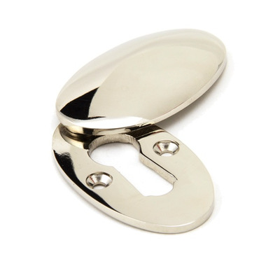 From The Anvil Standard Profile Oval Escutcheon & Cover, Polished Nickel - 91989 POLISHED NICKEL