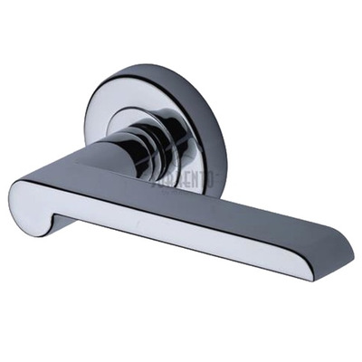 M Marcus Sorrento Lugano Door Handles On Round Rose, Polished Chrome - SC-6220-PC (sold in pairs) POLISHED CHROME