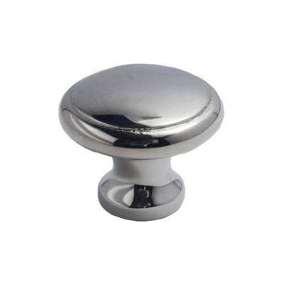 Cardea Ironmongery Round Cupboard Knob (22mm, 32mm OR 40mm), Polished Nickel - AB320PN POLISHED NICKEL - 22mm