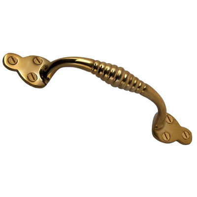 Cardea Ironmongery Cavendish Reeded Pull Handle (190mm), Unlacquered Brass - AN139UNL UNLACQUERED BRASS