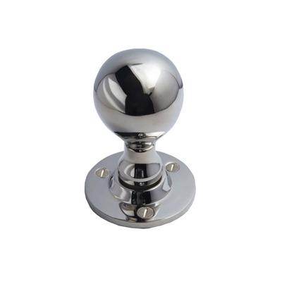 Cardea Ironmongery Ball Mortice Door Knob (55mm Diameter), Polished Nickel - AV023PN (sold in pairs) POLISHED NICKEL