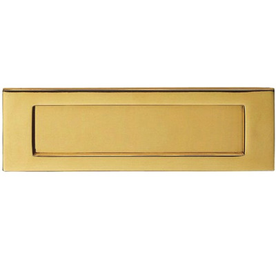 Carlisle Brass Plain Letter Plate (Multiple Sizes), Polished Brass - M36 POLISHED BRASS - 254mm x 78mm (ECONOMY)