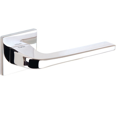 Atlantic Tupai Rapido 5S Line Canha 5mm Slimline Designer Door Handles On Square Rose, Bright Polished Chrome - T4007S5SPC (sold in pairs) BRIGHT POLISHED CHROME