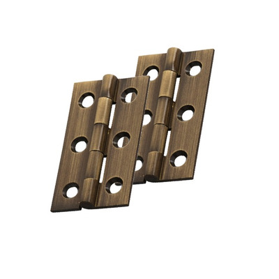 Carlisle Brass Fingertip Cabinet Hinges (50mm x 28mm OR 64mm x 35mm), Antique Brass - FTD800AB (sold in pairs) ANTIQUE BRASS - 64mm x 35mm