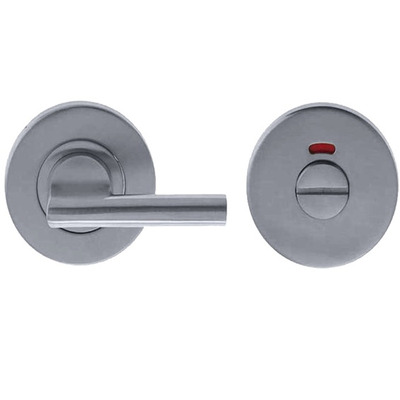 Frelan Hardware Easy Turn Bathroom Turn & Release (52mm x 5mm OR 52mm x 8mm), Satin Stainless Steel - JSS354 GRADE 201 - 52mm x 8mm WITH INDICATOR