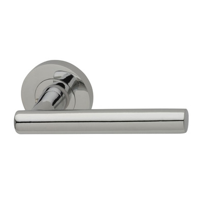 Intelligent Hardware Lynx Door Handles On Round Rose, Polished Chrome - LYN.09.CP (sold in pairs)  POLISHED CHROME