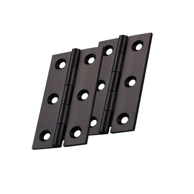 Carlisle Brass Fingertip Cabinet Hinges (64mm x 35mm), Matt Black - FTD800DMB (sold in pairs) MATT BLACK - 64mm x 35mm