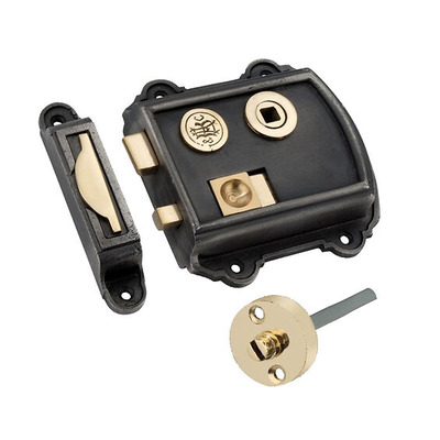 Spira Brass Victorian Rim Lock, Pewter - SB7104PEW PEWTER