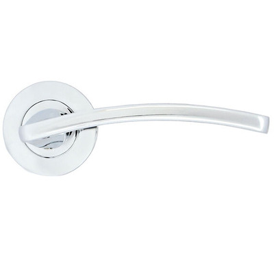 Zoo Hardware Stanza Toledo Contract Range Lever On Round Rose, Polished Chrome - ZPA030-CP (sold in pairs) POLISHED CHROME