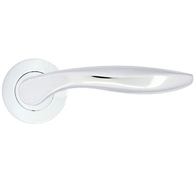 Zoo Hardware Stanza Cadiz Contract Range Lever On Round Rose, Polished Chrome - ZPA060-CP (sold in pairs) POLISHED CHROME