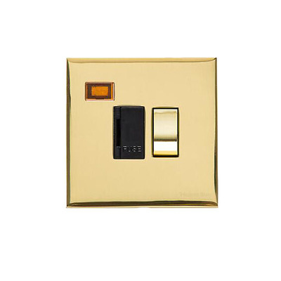 M Marcus Electrical Winchester Single 13 AMP Fused Switched Spur With Neon, Polished Brass - W01.236.PBBK POLISHED BRASS