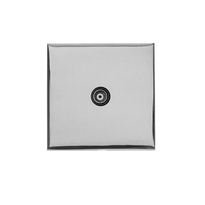 M Marcus Electrical Winchester 1 Gang TV/Coaxial Sockets (Non-Isolated OR Isolated), Polished Chrome - W02.610.BK POLISHED CHROME - NON-ISOLATED TV & SATELLITE COAXIAL