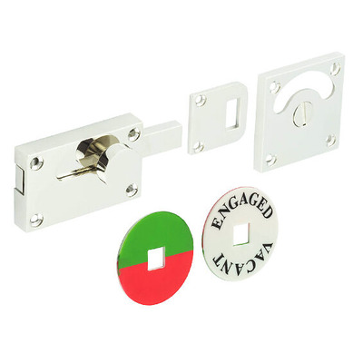 Frelan Hardware Burlington Matching Indicator Lock, Polished Nickel - BUR2552PN POLISHED NICKEL