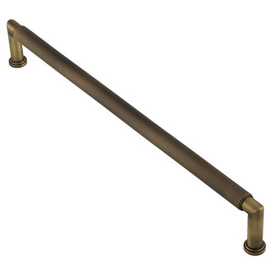 Frelan Hardware Burlington Piccadilly Knurled Pull Handle (425mm c/c), Antique Brass - BUR140AB ANTIQUE BRASS - BOLT THROUGH