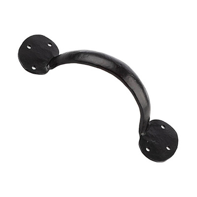 Frelan Hardware Valley Forge Cabinet Pull Handle (127mm x 35mm OR 169mm x 51mm), Black - VFB27 BLACK - 116mm x 32mm