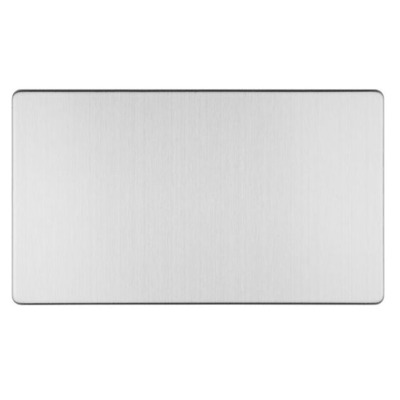 Carlisle Brass Eurolite Concealed 3mm Double Blank Plate, Satin Stainless Steel - ECSS2B SATIN STAINLESS STEEL