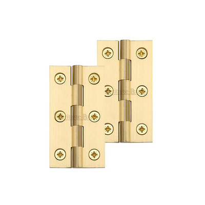 Heritage Brass Extruded Brass Cabinet Hinges (Various Sizes), Satin Brass - HG99-110-SB (sold in pairs) SATIN BRASS - 1" x 3/4"