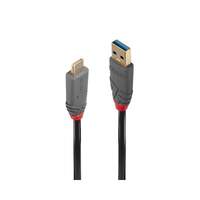Image of Lindy 1.5m USB 3.2 Type A to C Cable, 10Gbps, 5A, PD, Anthra Line