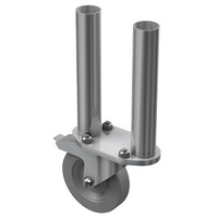 2 Way Round Legs with Castor – 0.3m