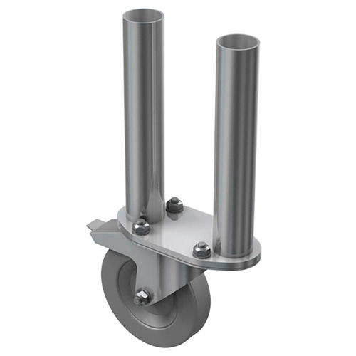 2 Way Round Legs with Castor - 0.3m