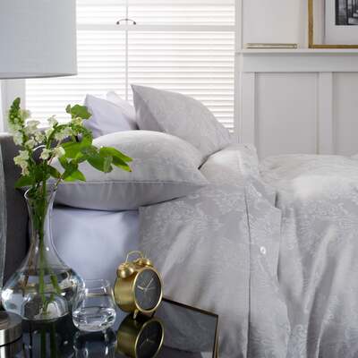 Cotton Rich Silver Grey - Extra Large Single Duvet Cover Set from The Big Little Duvet Company