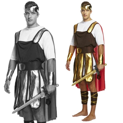 Adult Mens Roman Soldier Gladiator Fancy Dress Up Costume