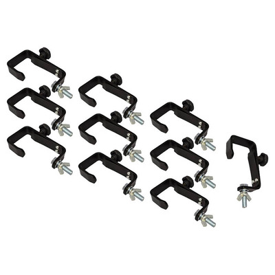 Image of Cobra Pack 10 Lighting G Clamp Black Suitable For 50mm Bars, Supplied with Wing Nut