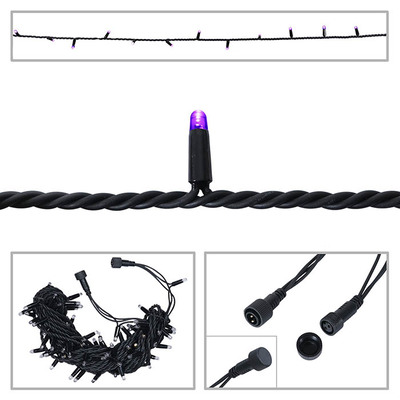 LED String Light Rubber Connectable Design in Purple - 10m