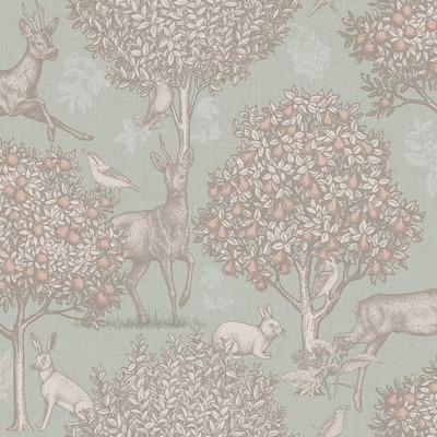 Woodland Scene Wallpaper Sage Green Arthouse 924606
