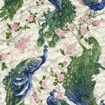 Hera Peacock Textured Vinyl Wallpaper Multi Limetree LT7708
