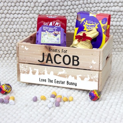 Personalised Easter Treat Crate - White Bunny
