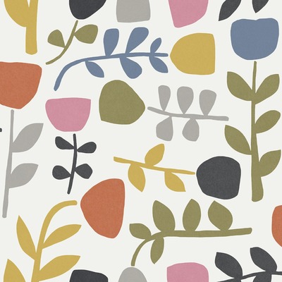 Juni Tulip Wallpaper Pink / Orange Fine Decor FD26538
