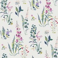 Laura Ashley Meadowvale Sprigs Wallpaper Violet 127401