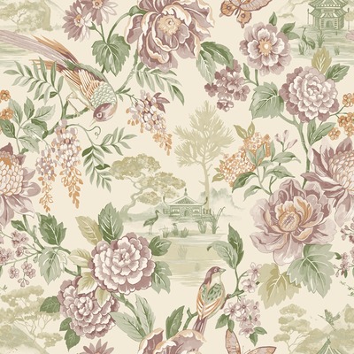 Scenic Bird Trail Wallpaper Green / Cream Holden 13810
