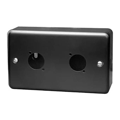 Double Gang Plate and Box for D Series Connectors - 2 Way Horizontal