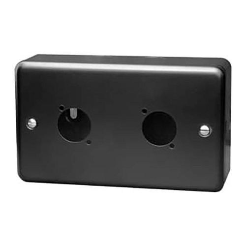 Double Gang Plate and Box for D Series Connectors - 2 Way Horizontal