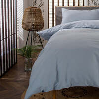 100% Cotton 200TC Powder Blue Extra Large Single Duvet Cover Set