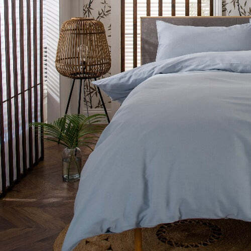 100% Cotton 200TC Powder Blue Extra Large Single Duvet Cover Set