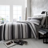 Student Bedding Set Twin Pack – Stripes & Checks – Monochrome