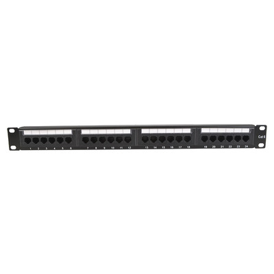 19" Patch Panel 24 Way Suitable for RJ45 Cat5 CAT6 Connections