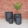 Charcoal Plant Pots Textured 4 Sizes from Gardening Naturally