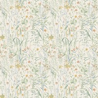 Summer Meadow Floral Wallpaper Sage / Cream Grandeco A76701