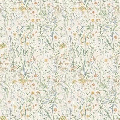 Summer Meadow Floral Wallpaper Sage / Cream Grandeco A76701
