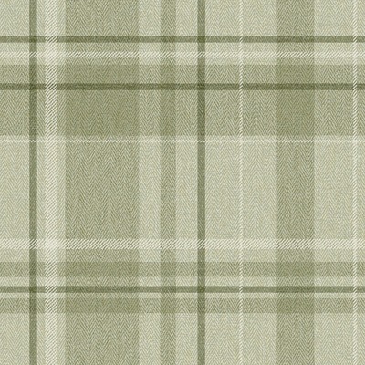 Harris Check Wallpaper Green Crown M1865
