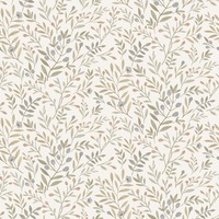 Leafy Trail Vinyl Wallpaper Neutral Grandeco A78802
