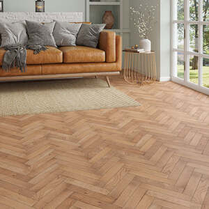 Lusso Venice Worn Oak Herringbone Engineered Wood Flooring