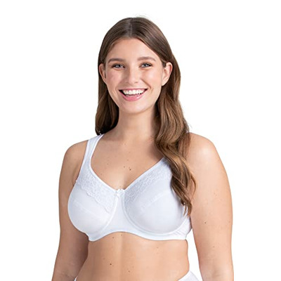 Miss Mary Of Sweden Cotton Now Underwired Minimiser Bra - White