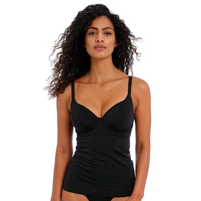 Freya Jewel Cove Underwired Tankini Top - Plain Black